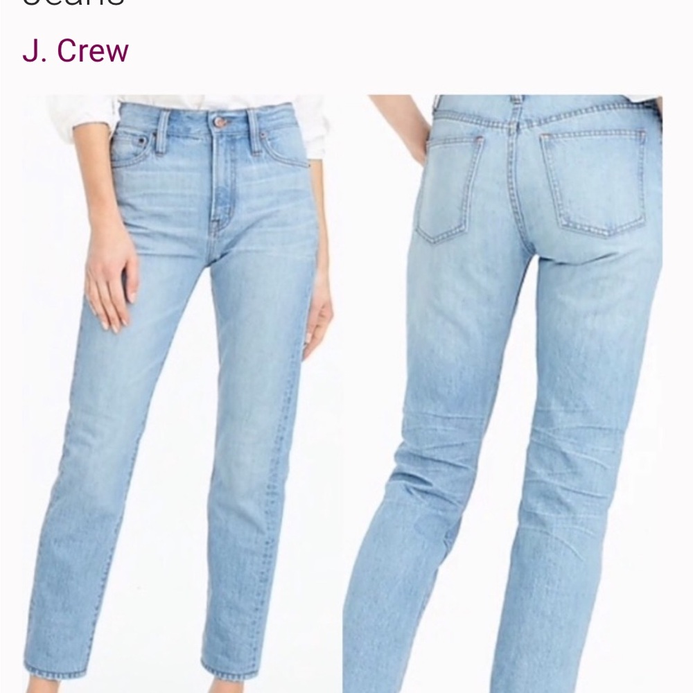 Womens j crew point sur denim 28T high waist straight leg